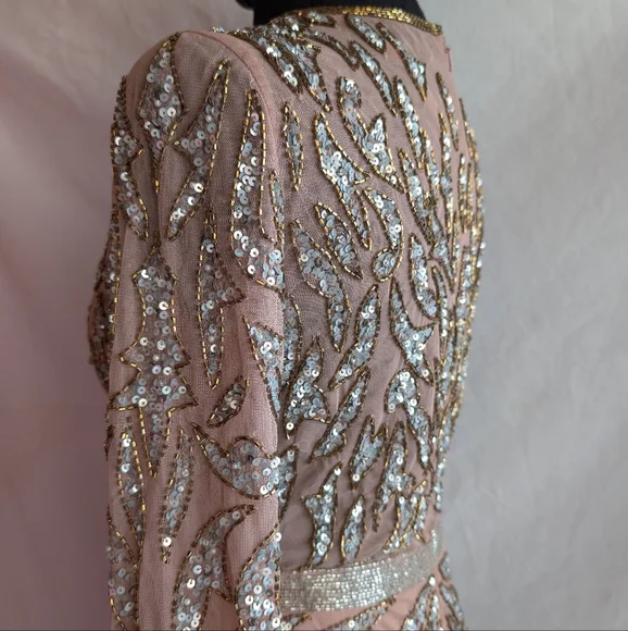 NWT Mac Duggal EMBELLISHED ILLUSION SHEATH DRESS #5521